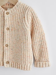 Milk Club Oatmeal Chunky Knitted Embroidered Baby Cardigan - Image 7 of 11