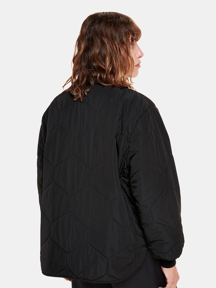 Whistles Black Short Ida Quilted Coat - Image 2 of 5