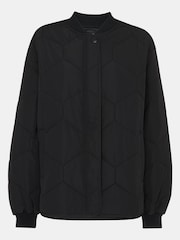 Whistles Black Short Ida Quilted Coat - Image 5 of 5