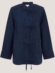 Monsoon Blue Felicity Linen Jacket - Image 1 of 1