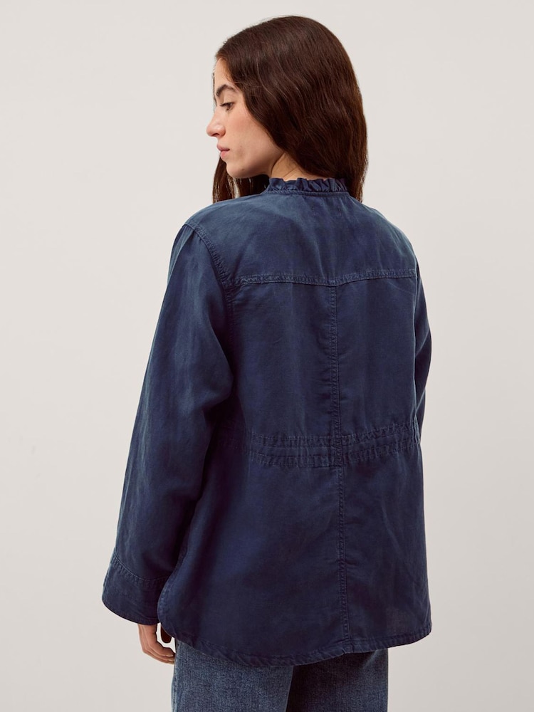 Monsoon Blue Felicity Linen Jacket - Image 2 of 5