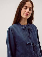 Monsoon Blue Felicity Linen Jacket - Image 3 of 5