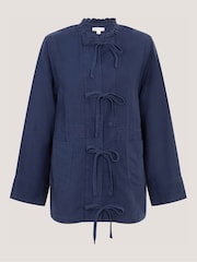 Monsoon Blue Felicity Linen Jacket - Image 5 of 5