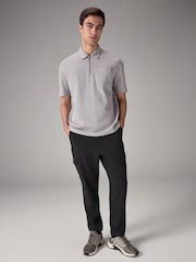 Grey Oversized Heavyweight Quarter Zip Polo Shirt - Image 2 of 8