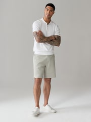 Light Green Straight Fit Stretch Chinos Shorts - Image 2 of 4