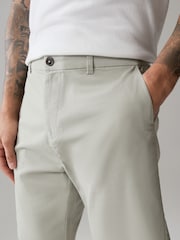 Light Green Straight Fit Stretch Chinos Shorts - Image 4 of 4