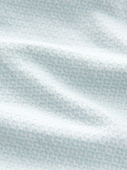 Light Blue Cuban Collar Textured Short Sleeve Polo Shirt - Image 8 of 8