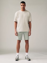 Light Green Slim Fit Stretch Chinos Shorts - Image 2 of 8