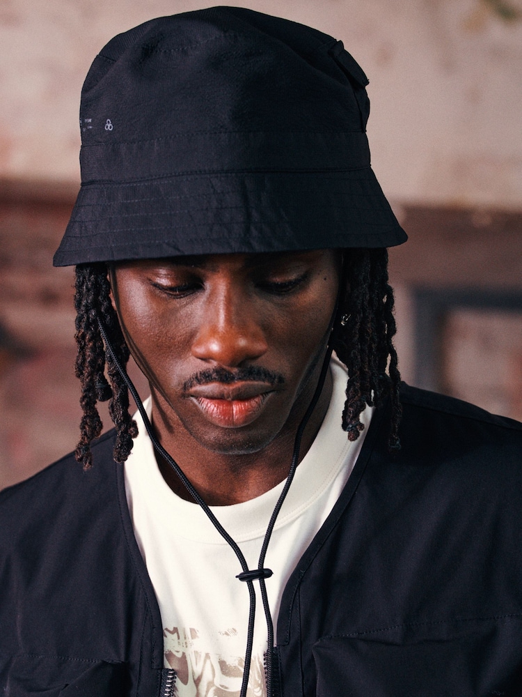 Black EDIT Nylon Bucket Hat - Image 1 of 5
