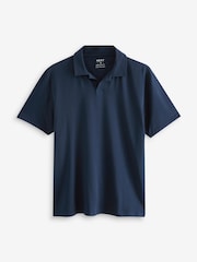 Blue/Navy/Ecru Cuban Collar Regular Fit Short Sleeve Jersey Polo Shirts 3 Pack - Image 5 of 11