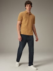 Mustard Yellow Textured Polo Shirt - Image 2 of 7