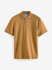 Mustard Yellow Textured Polo Shirt - Image 5 of 7