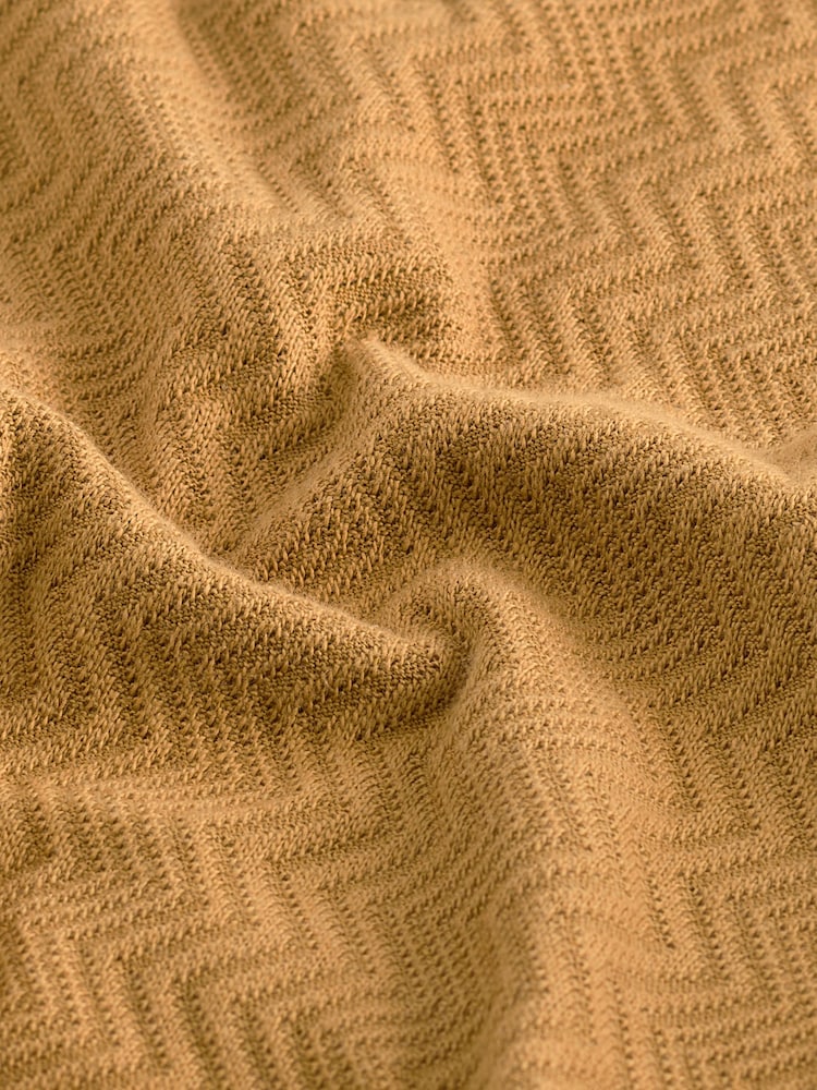 Mustard Yellow Textured Polo Shirt - Image 7 of 7