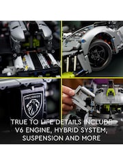 LEGO Technic PEUGEOT 9X8 24H Le Mans Hybrid Hypercar 42156 - Image 4 of 8
