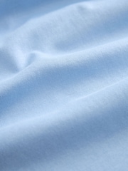 Light Blue 100% Cotton Short Sleeve Smart Collar Polo Shirt - Image 9 of 9