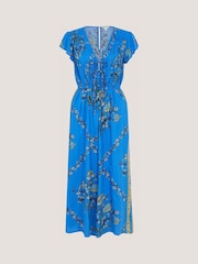 Monsoon Blue Aimee Floral Culotte Jumpsuit - Image 5 of 5