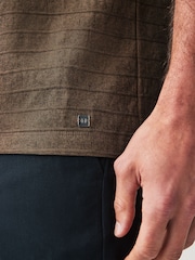 Bronze/Black Zip Neck Smart Polo Shirt - Image 6 of 9