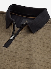 Bronze/Black Zip Neck Smart Polo Shirt - Image 9 of 9