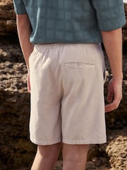 Ecru 100% Cotton Corduroy Dock Shorts - Image 3 of 7