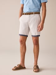 Light Grey Premium Belted Chinos - Image 1 of 9