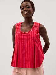 Monsoon Pink Fifi Sleeveless Stripe Top - Image 2 of 4