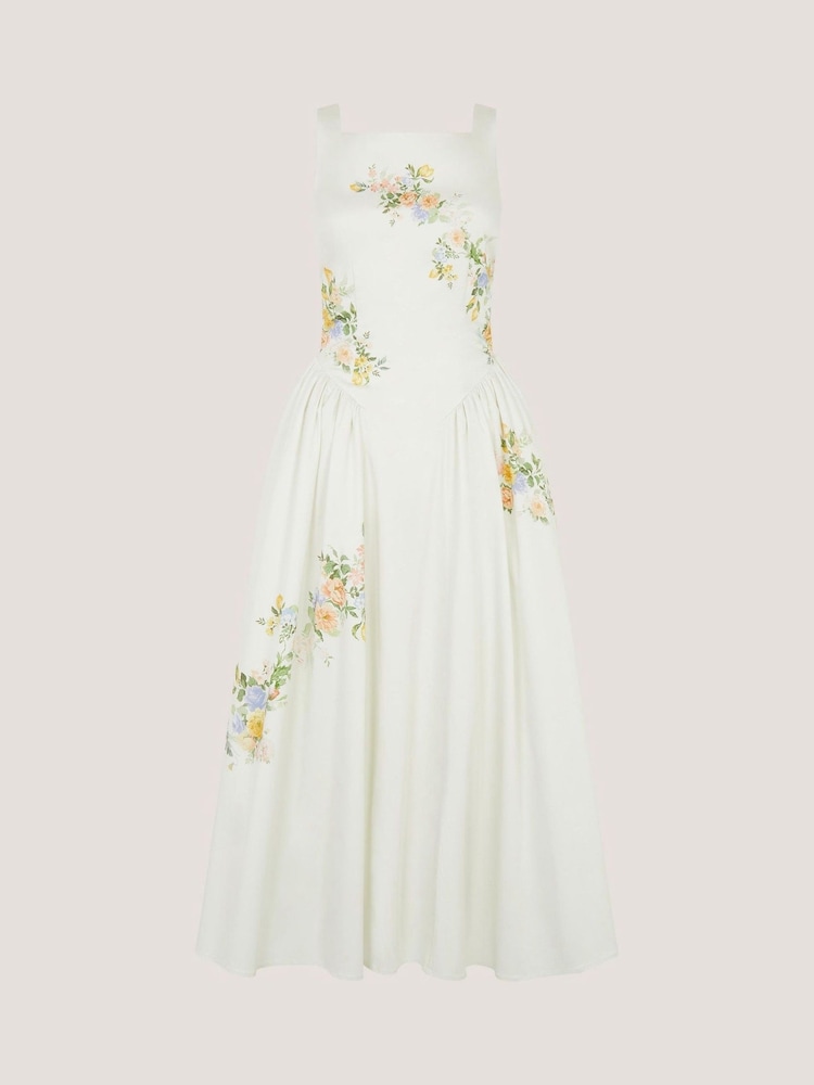 Monsoon Cream Cindy Dress - Image 1 of 1