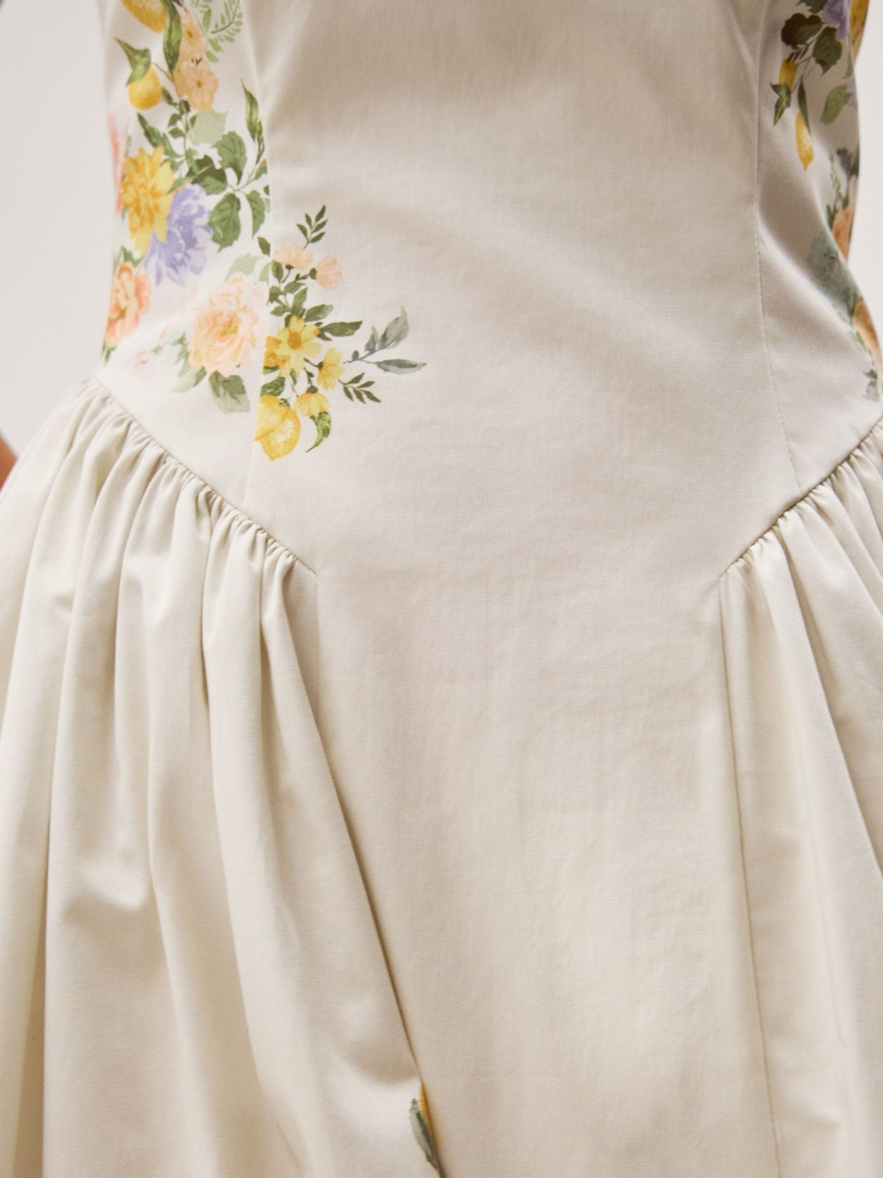 Buy Monsoon Cream Cindy Sleeveless Floral Midi Dress from Next USA