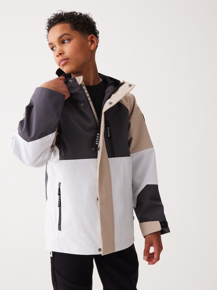 Baker by Ted Baker Shower Resistant Colourblock Rain Jacket - Image 1 of 1