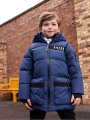Baker by Ted Baker Shower Resistant Longline Padded Coat - Image 11 of 18