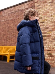 Baker by Ted Baker Shower Resistant Longline Padded Coat - Image 9 of 18