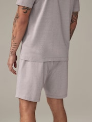 Dark Stone Geo Printed 100% Cotton Jersey Shorts - Image 2 of 11