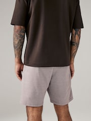 Dark Stone Geo Printed 100% Cotton Jersey Shorts - Image 6 of 11