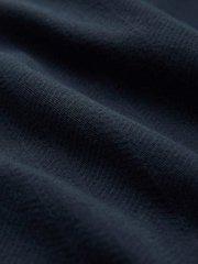 Navy Textured Jersey Short Sleeve Shirt - Image 8 of 8