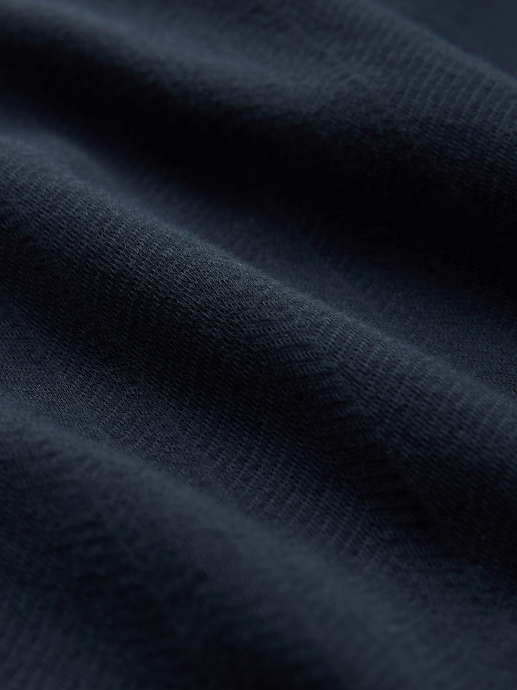 Navy Textured Jersey Short Sleeve Shirt - Image 8 of 8