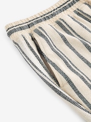 Cream/Blue Striped Textured Dock Shorts - Image 6 of 8