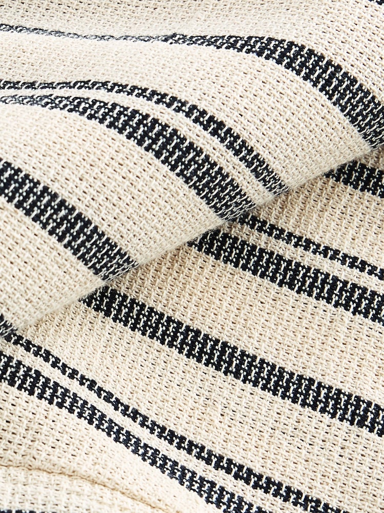 Cream/Blue Striped Textured Dock Shorts - Image 8 of 8