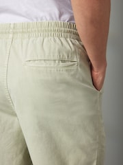 Lime Green Washed Cotton Elasticated Waist Shorts - Image 3 of 9