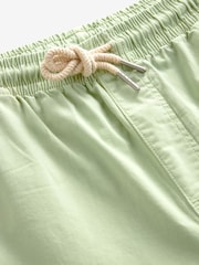 Lime Green Washed Cotton Elasticated Waist Shorts - Image 6 of 9