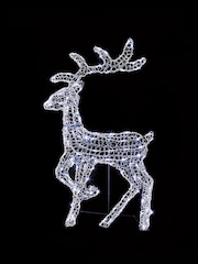 Premier Decorations Ltd White Brite 1.2m 2D Acrylic Deer with 120 LEDs Outdoor Christmas Light - Image 1 of 1