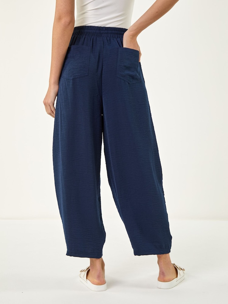 Roman Blue Air Flow Barrel Trousers - Image 2 of 4 Roman Blue Air Flow Barrel Trousers - Image 2 of 4