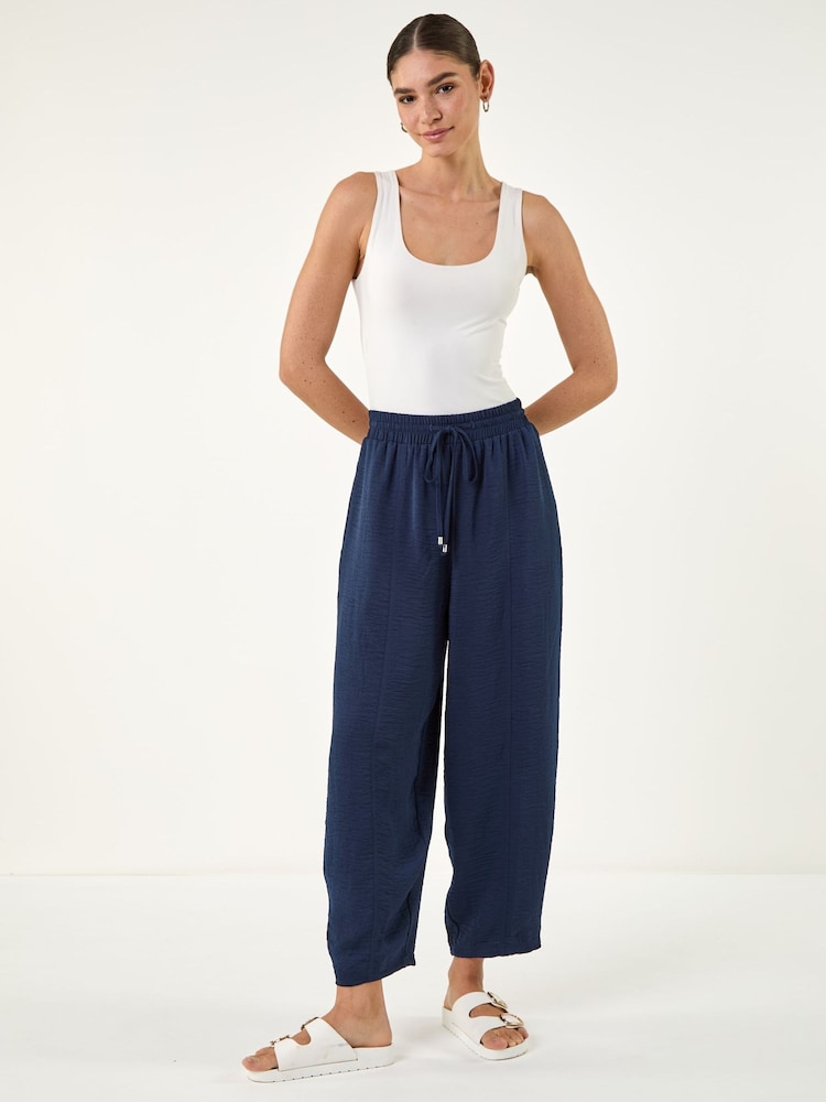 Roman Blue Air Flow Barrel Trousers - Image 4 of 4 Roman Blue Air Flow Barrel Trousers - Image 4 of 4