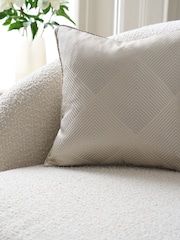 Lipsy Silver Satin Geo Cushion - Image 2 of 5