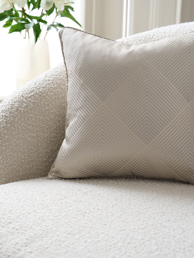 Lipsy Silver Satin Geo Cushion - Image 2 of 5