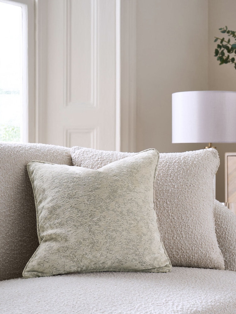 Lipsy Oyster Abstract Velvet Cushion - Image 1 of 5