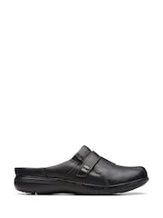 Clarks Black Leather Un Loop Ease Shoes - Image 1 of 7