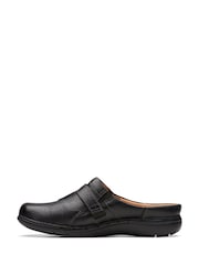 Clarks Black Leather Un Loop Ease Shoes - Image 2 of 7