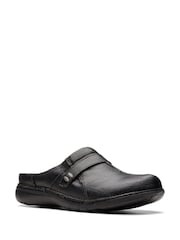 Clarks Black Leather Un Loop Ease Shoes - Image 3 of 7