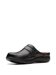Clarks Black Leather Un Loop Ease Shoes - Image 4 of 7