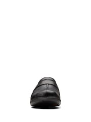 Clarks Black Leather Un Loop Ease Shoes - Image 5 of 7