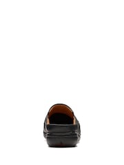 Clarks Black Leather Un Loop Ease Shoes - Image 6 of 7